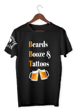 Load image into Gallery viewer, Men&#39;s Beard, Booze &amp; Tattoos Tee