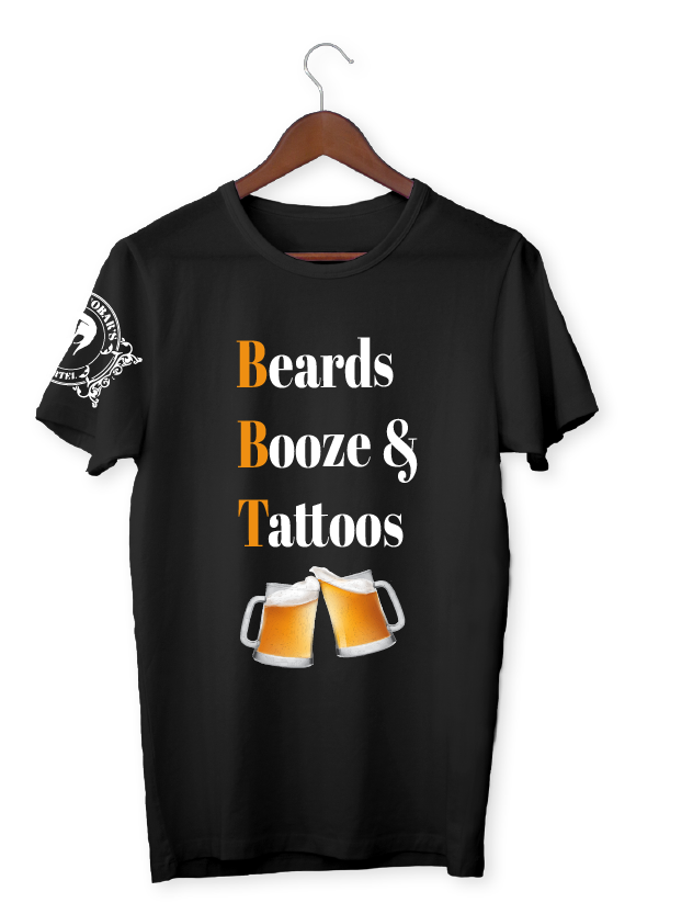 Men's Beard, Booze & Tattoos Tee
